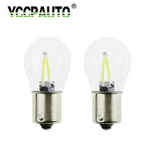 Yccpauto lâmpadas de estacionamento, 2 peças 1156 ba15s filamento r5w r10w p21w luzes traseiras para estacionamento drl branco amarelo vermelho 12v 24v