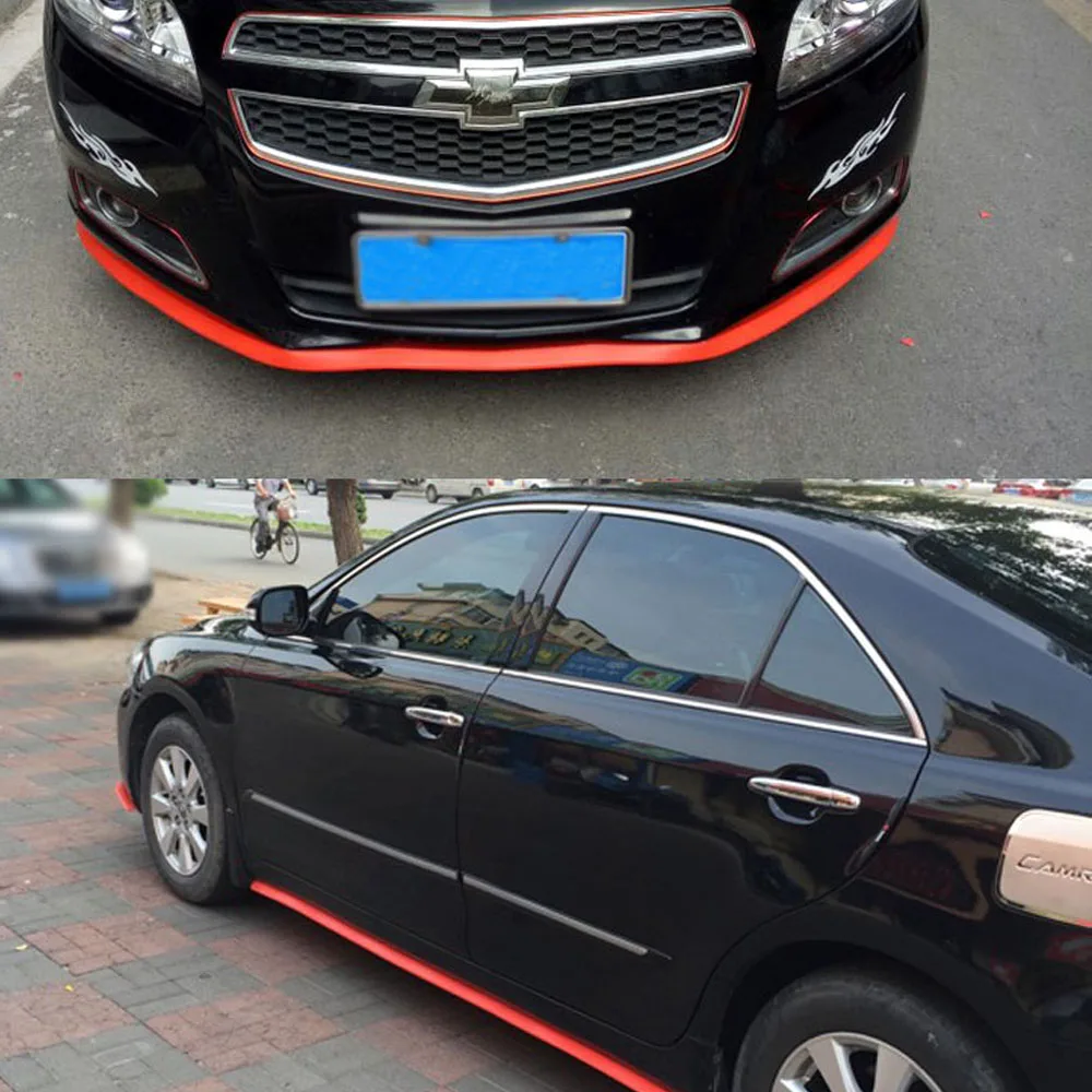 RASTP-Universal 2,5 m coche pegatina cuerpo Kit Spoiler Bumpers Valance Protector frontal parachoques labio Splitter goma tira RS-LKT006 RASTP-Universal 2,5 m coche pegatina cuerpo Kit Spoiler Bumpers Valance Protector frontal parachoques labio Splitter goma tira RS-LKT006