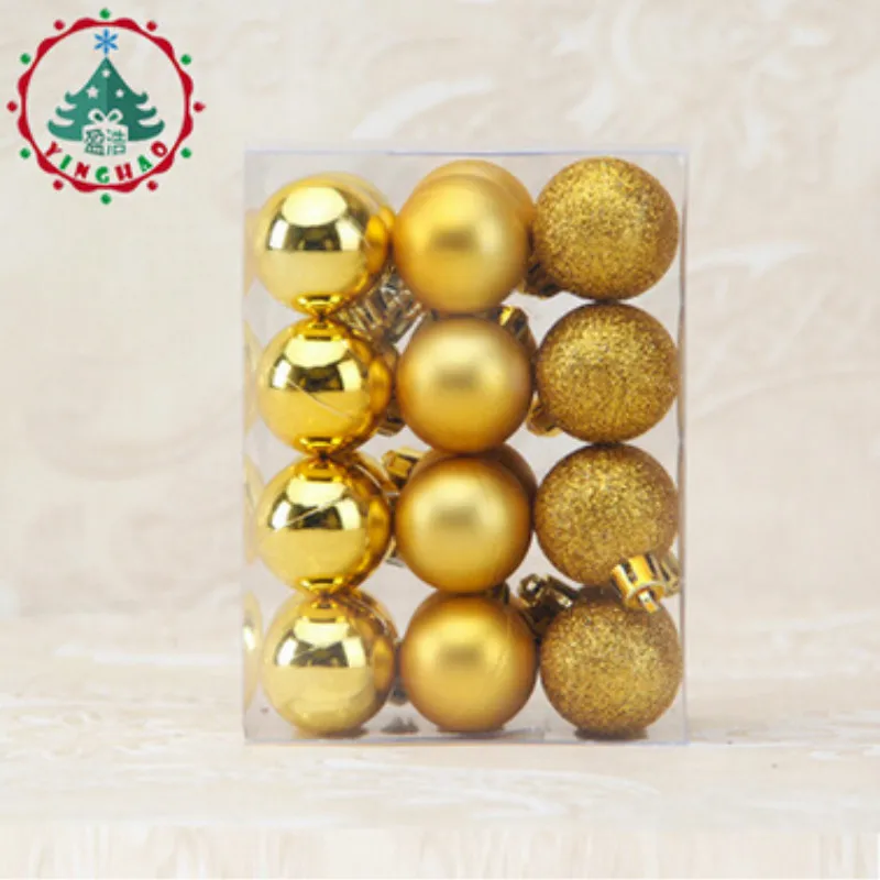 

Adornos navidad 2016 natal 3cm Ball Ornaments for Christmas Tree Decorations Christmas Decoration for Home