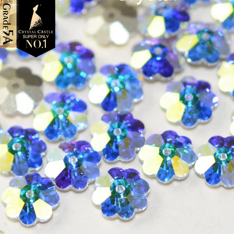 Crystal Castle Super 5A Needlework Rhinestones Sew On Glass Clear