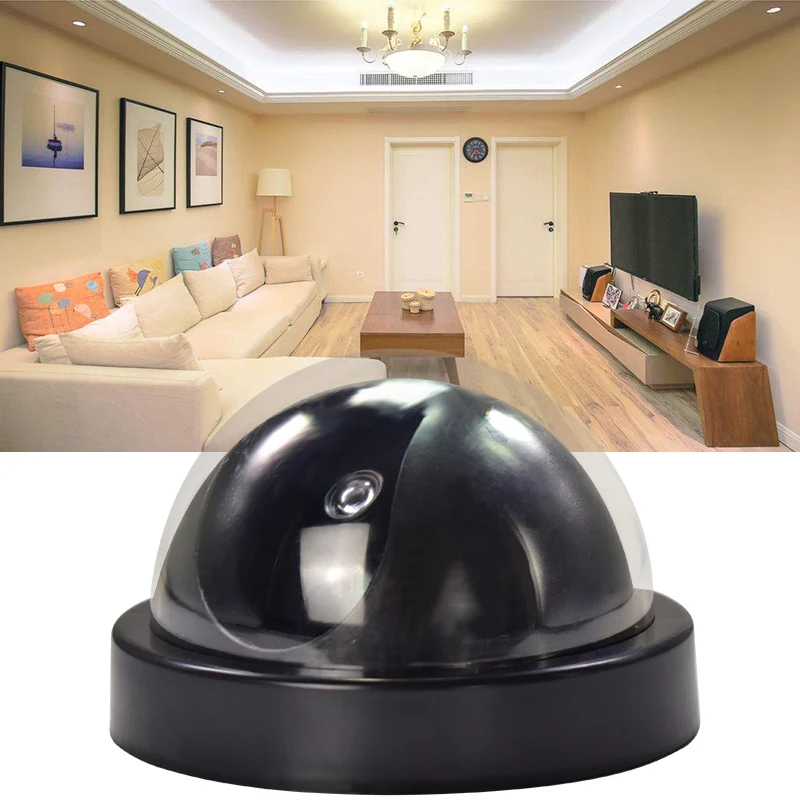 

CCTV Dummy Fake Camera Outdoor Indoor Fake Surveillance Camera Dome CCTV Security Camera Flashing Red LED Light Free Shipping
