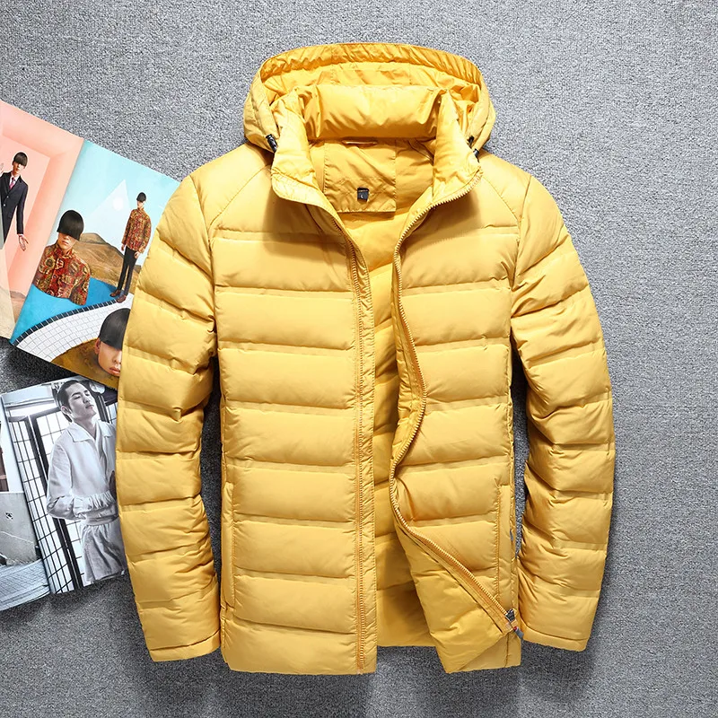TEAEGG теплый повседневный мужской зимний пуховик короткие парки Hombre Invierno Chaqueta Plumas