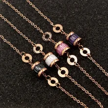 QHQ браслеты из титановой стали Золото Черная Цепь соединение для подвески-шарма Модные персонализированные Женский Аксессуары Ювелирные изделия