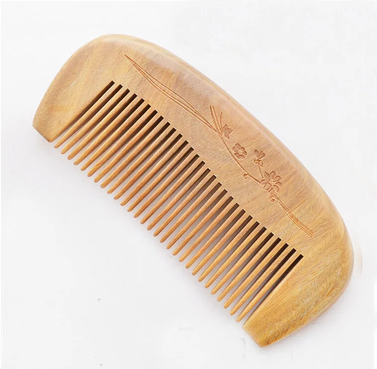 wooden hair comb Free shipping hand made natural ebony hair comb wooden