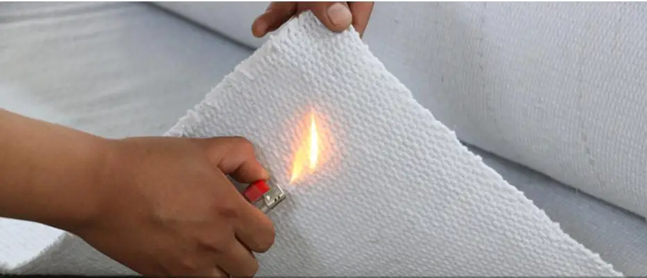 High temperature 1260 C ceramic fiber fire retardant material, fireproof material,cloth.