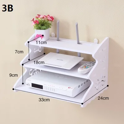 OUSSIRRO креативный домашний ТВ шкаф приставка рамка полка для маршрутизатора для хранения и переноски стеллаж для хранения перегородки пилоны настенный - Цвет: 3B