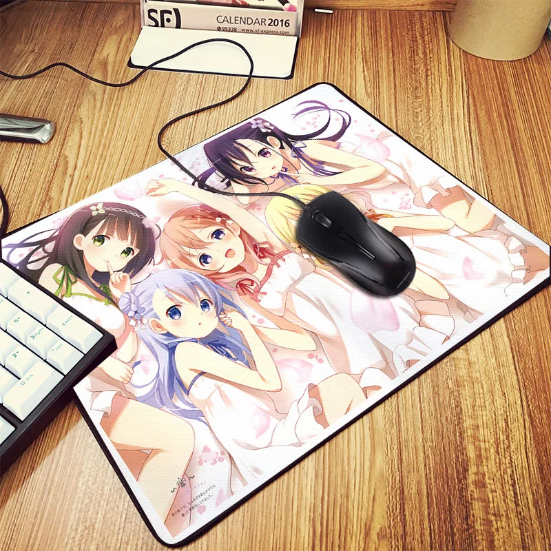 Mairuige Горячая Аниме Коврик для мыши это заказ кролик ujiatsu Chiya и Kafuu Chino Pc Настольный