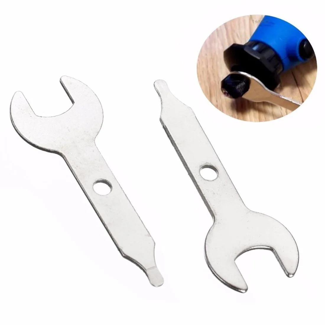

New 3/8" 2pcs Collet Wrench Key Mayitr Rotary Tool Nut Spanner Stainless Steel