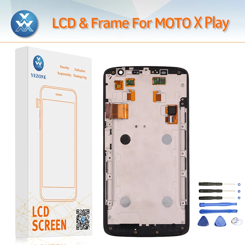 MOTO-X-Play LCD Touch Screen Assembly with Frame