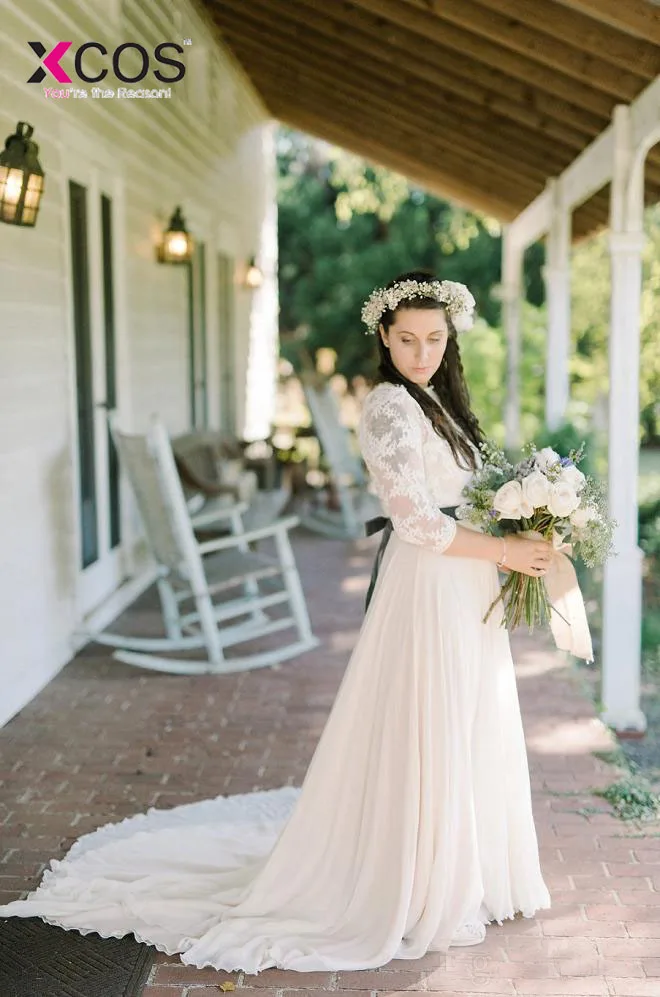 simple-bohemian-beach-wedding-dressesvintage