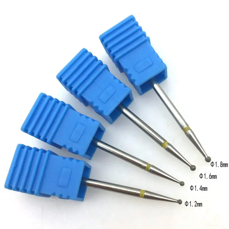 

4pcs Ball Diamond Nail Drill Milling Cutter for Electric Manicure Machine Rotary Burr Nail Gel Cuticle Clean Accessories