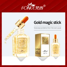 Fonce Pure 24K Gold Essence Day Cream Eye Reduce Dark circles Bag Wrinkle Face Anti Aging Collagen Moisturizing Hyaluronic Acid