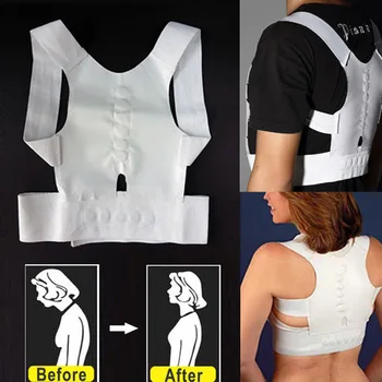 

Magnetic Posture Corrector Men Orthopedic Back Support Belt 12 Magnets Correct Posture Brace Corrector de Posture XL XXL B001