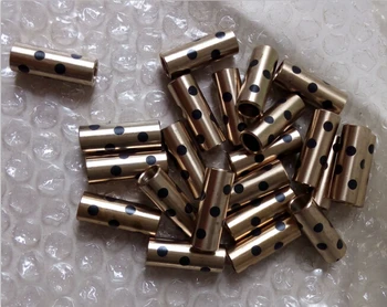 

Funssor 3D printer graphite copper sleeve graphite self lubricating oil bearing inlaid graphite copper sleeve 6/8*11*30mm