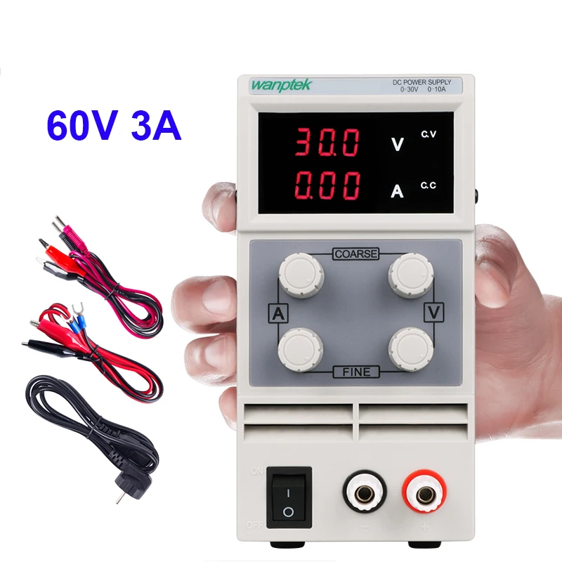 

DC Switching Variable Lab Power Supply Adjustable 60V 3A Laboratory Bench Source Digital Voltage And Current Regulator For Phone