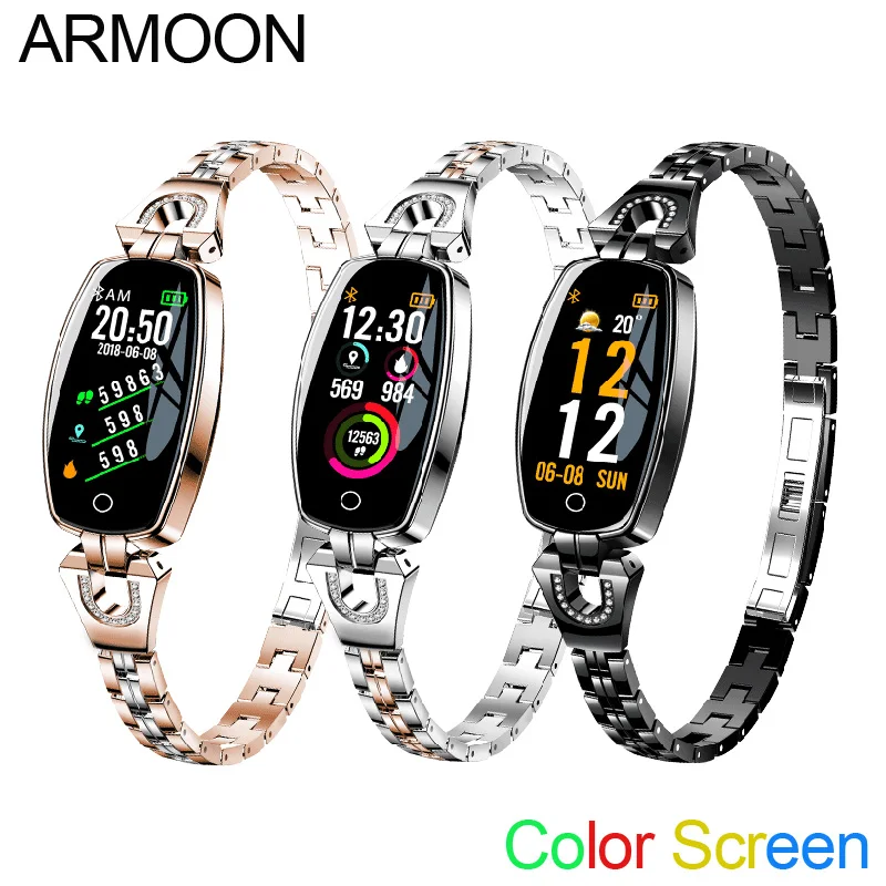 

Fitness Bracelet H8 Women Girl Smart Bracelet Heart Rate Sleep Monitor Tracker Android IOS Waterproof Color Screen Gift Watch