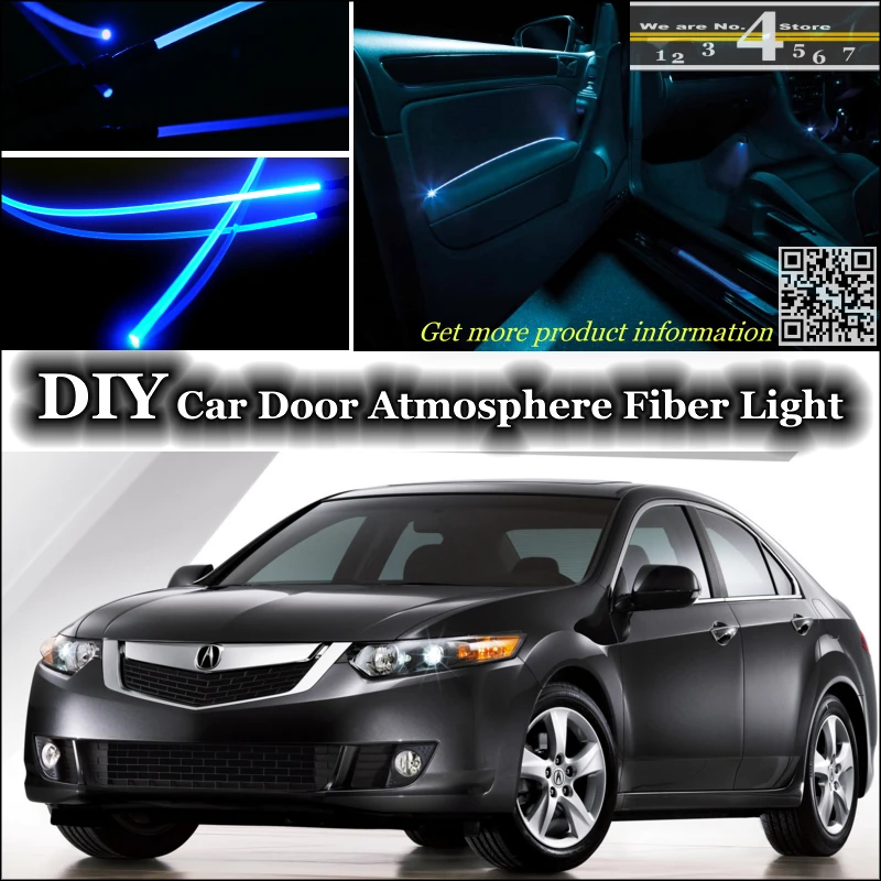 

interior Ambient Light Tuning Atmosphere Fiber Optic Band Lights For Acura TSX Inside Door Panel illumination Not EL light