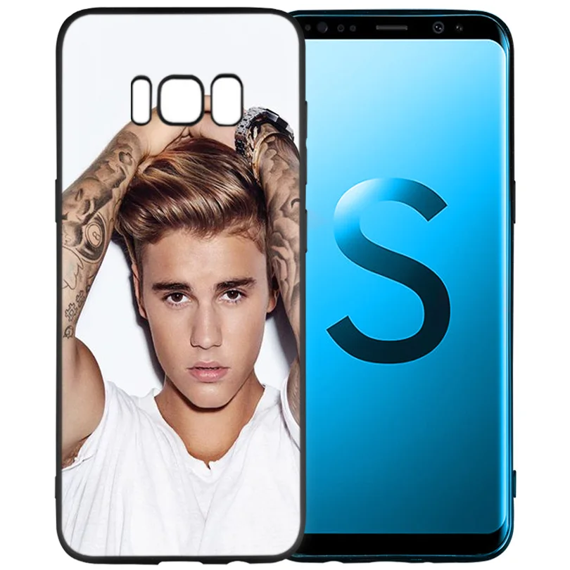 Justin Bieber Black Soft Silicone Case Cover Shell Coque for Samsung Galaxy S9 S8 Plus S7 S6 Edge S9+ S8+