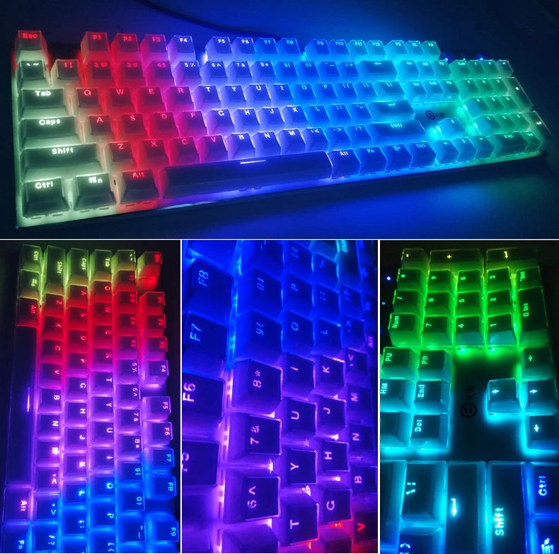 DIY геймерские игровые колпачки для клавиш Crystal keycap 104 Стандартный ключ для поперечного вала механическая клавиатура для клавиатуры razer logitech