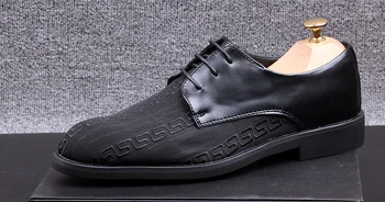 

Men's Fashion Party Wedding Shoe Pointed toe flats Business Shoes Retro personalized embroidery canvas shoes Big size