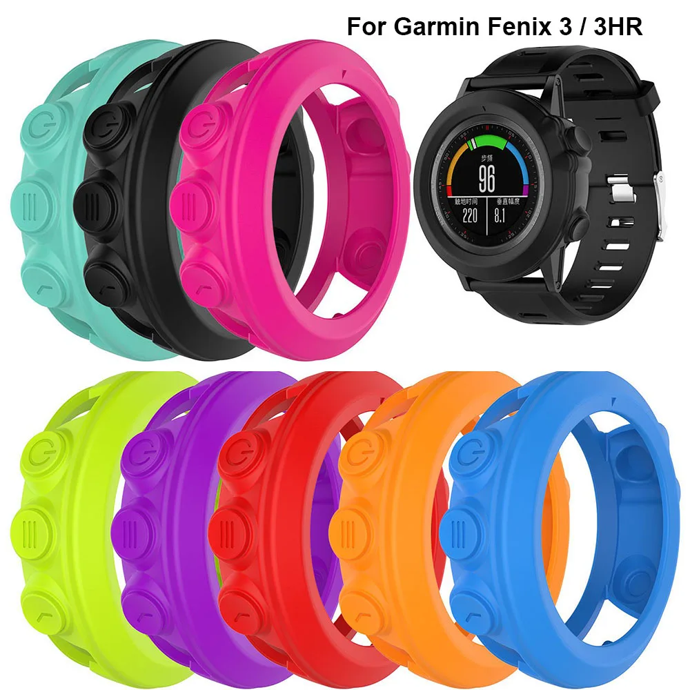 

Soft Silicone Protective Case Cover For Garmin Fenix 3 Smart Watch Bracelet Case Shell For Garmin Fenix 3 HR Quatix 3 Accessory