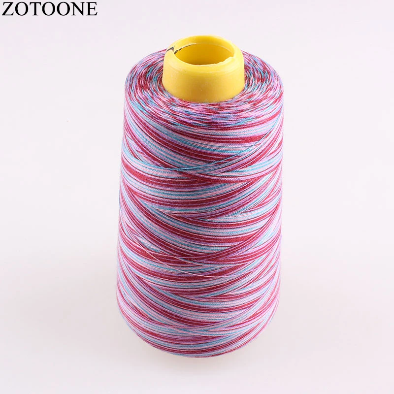 ZOTOONE многоцветная 40 S/2 полиэфирная швейная нить 3000Y/катушка промышленная швейная нить вышивка ручная нить машина швейный инструмент