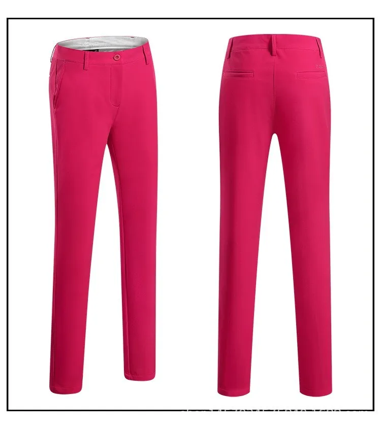 Зимние новые женские одноцветные утепленные флисовые брюки для гольфа, женские осенние зимние теплые тонкие дышащие спортивные штаны для гольфа 26-31