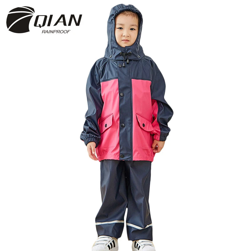 Waterproof Kids Rain Coat For Children Raincoat Rainwear Rain Suit Kids Boy Girl