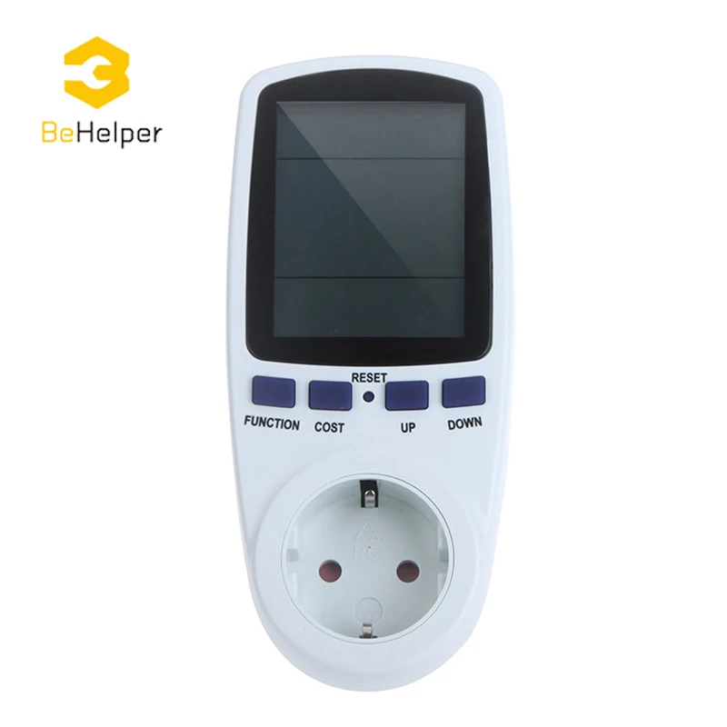 BeHelper EU Plug Digital Energy Meter, Volt Voltage Wattmeter