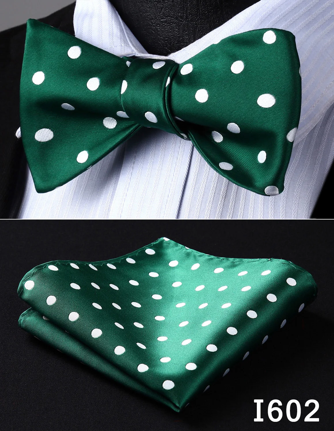Классические Вечерние и свадебные мужские шелковые тканые галстуки-бабочки в горошек# I6