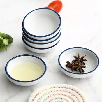 

Ceramic Small Dish Sauce Salt Vinegar Flavor Spices Bowl Soy Fruit Seasoning Dishes Food Feeding Small Bowls Gift Tableware 1PCS