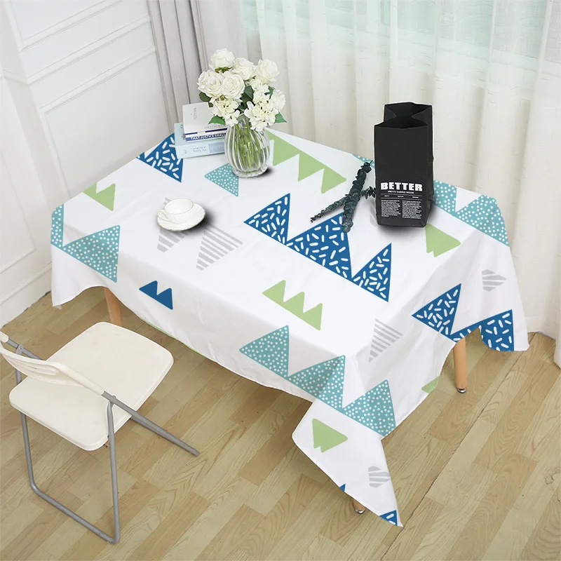 

High quality fresh animal deer polyester 140x140/200cm tablecloth soft wear-resistant antifouling living room table decoration