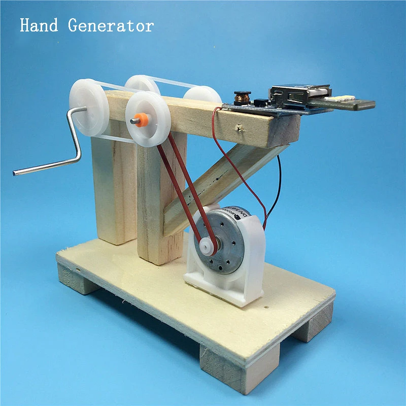 Научная техника небольшое производство изобретение самодельный ручной генератор научный эксперимент материал обучающая игрушка GF114