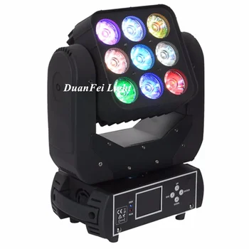 

12unites Powercon led moving head beam 9x12w rgbw 4in1 disco light moving head pixel lyre matrix moving head beam