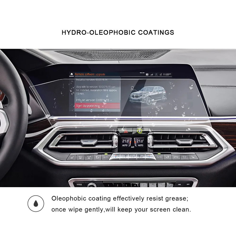 Цена RUIYA Защита экрана для BMW X5 G05 12,3 дюймов левый руль автомобильный навигационный центр сенсорный дисплей, 9H защитная пленка из закаленного стек...