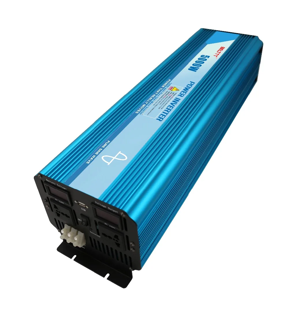 

Free shipping 24V dc to 220v ac 5000w peak 10000w off gird inverter with LCD display ture sine wave