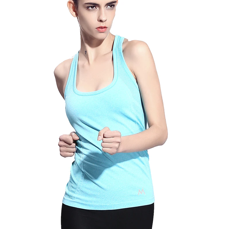 

BESGO Professional Women Yoga Vest Sleeveless Solid Color Quick Drying Running Gym Sport Yoga Shirt Women Fitness Tank Top