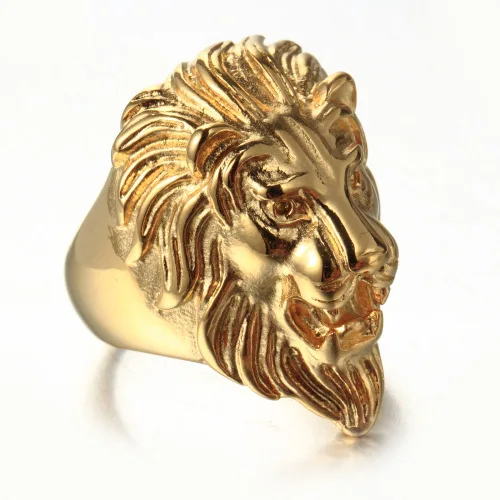 

China Supplier Stainless Steel Plated Luxury Animal Head Shape Finger Ring