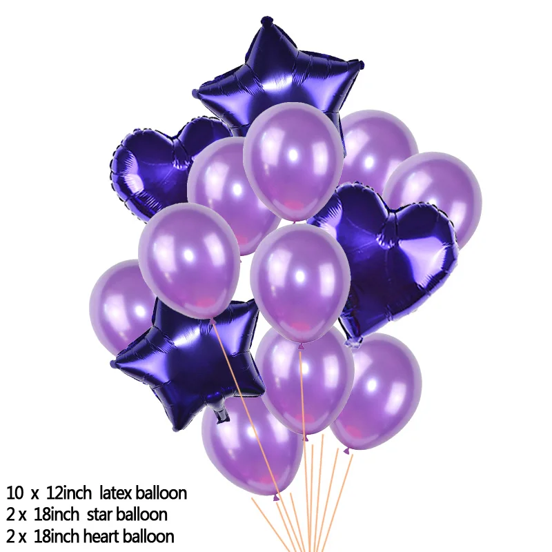 14 шт Разноцветные конфетти латексные шары Сердце Звезда Воздушные шары из фольги для свадьбы День рождения вечеринки Decora DIY Baby Shower Balon поставки