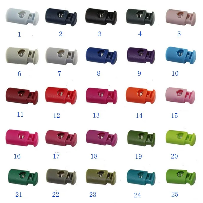 

25pcs Pack Mixed Color Stopper Cord Lock Toggle Clip Plastic For Webbing & Cord Shoelace Backpack Garment Accessories #A047