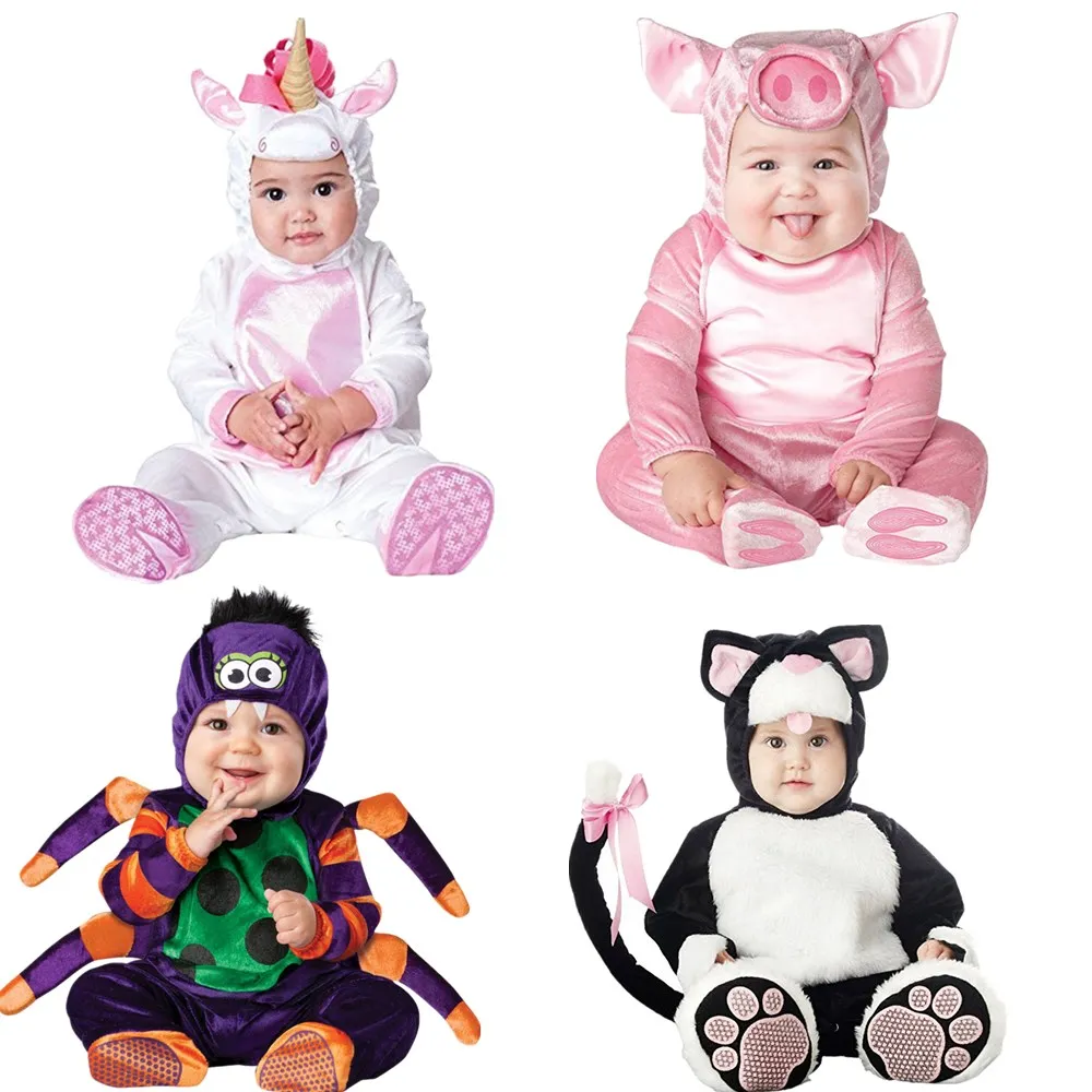

Baby Christmas Halloween Cosplay Costume Pigs cats sharks spiders ponies Jumpsuit Boys Girls Clothes Set Kids Outfits