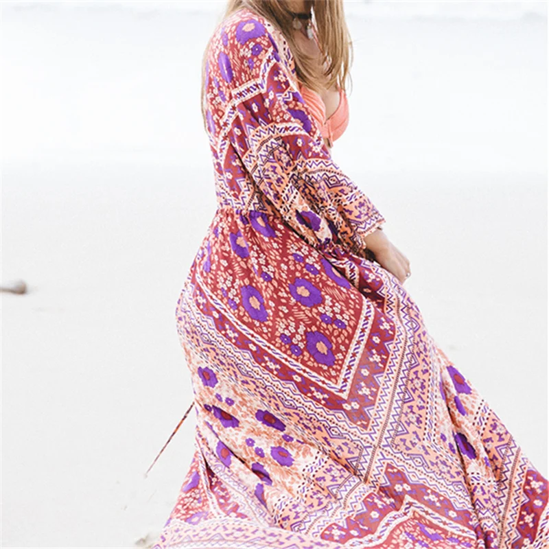 2018 Limited Beach Cover Up Pareo Sarongs Ups Chiffon Floral Swimwear