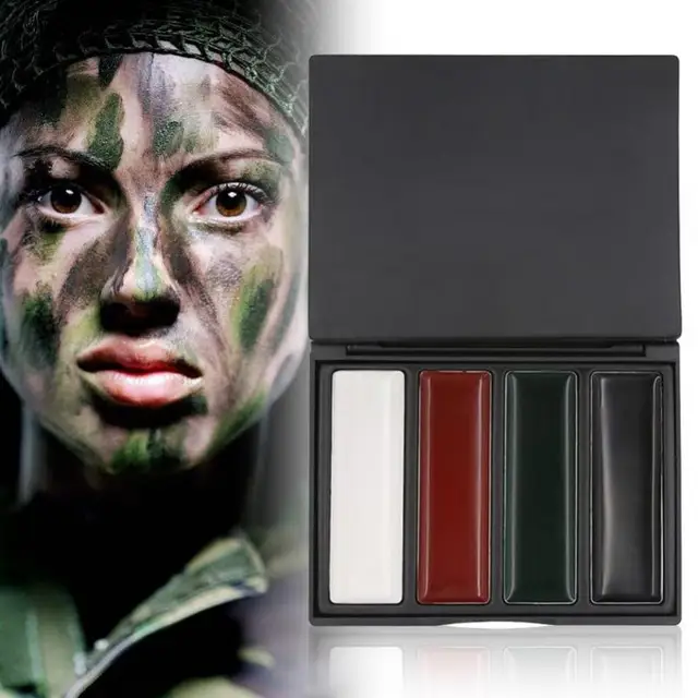 4 Colors Camouflage Face Paint Military Camo Woodland Painting Makeup