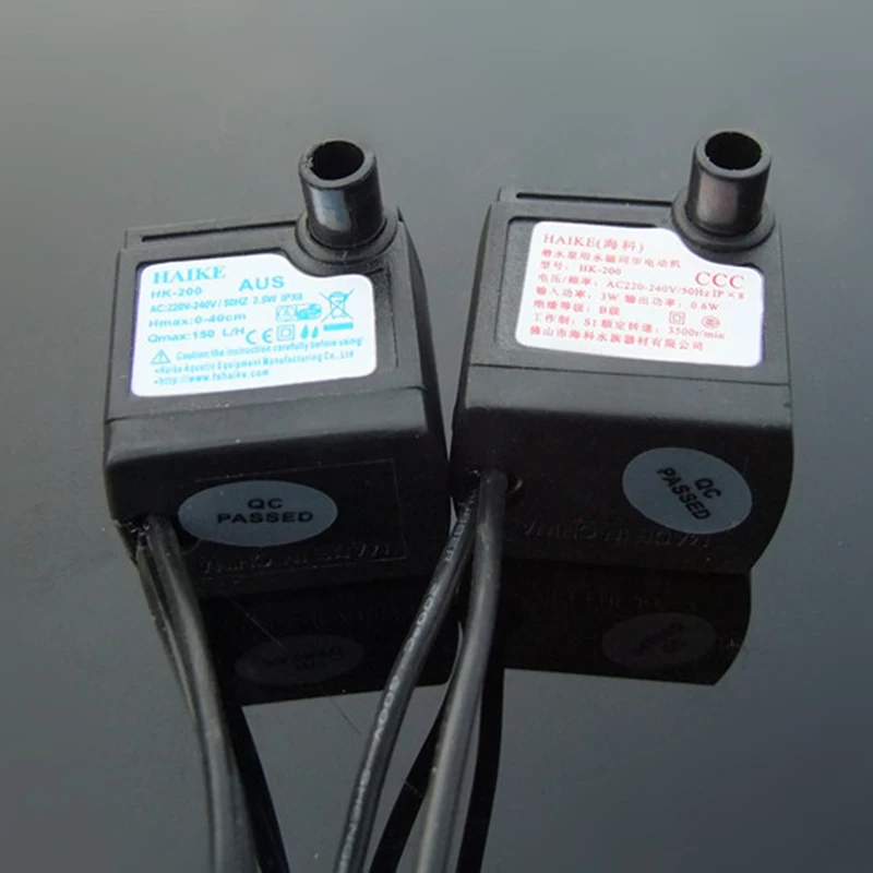 

1pcs AC 220V-240V 150L/H HK-200 Submersible Water Pump Mute /Micro/Cycle Suitable For Fish Tank Aquarium
