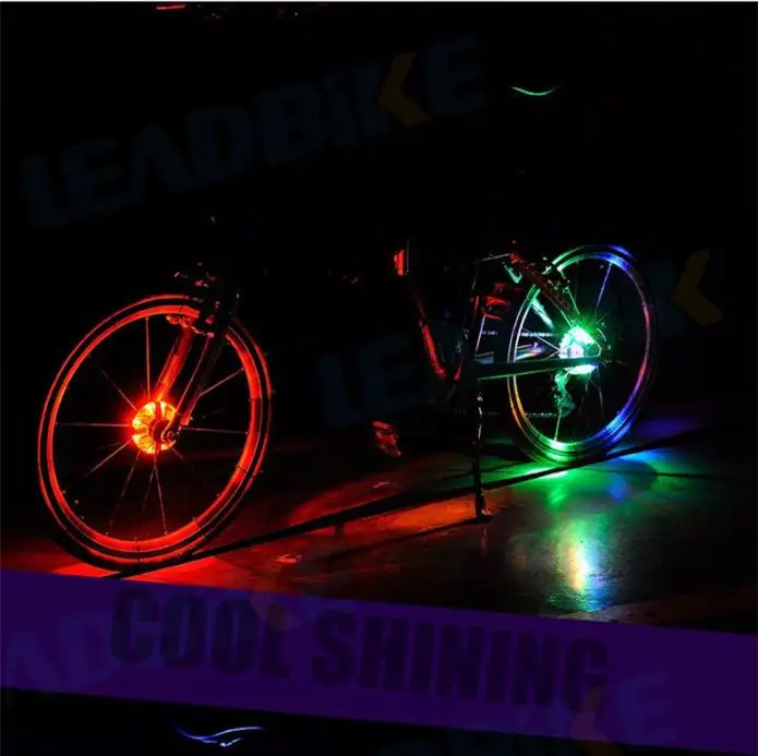 Leadbike Bicycle Colorful Warning Light Magic decorative lights Hot Wheel Cool Cycling Bicycle Accessories Wholesale