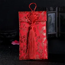 Китайские элементы Tassle узел сливы/дракон/Phoinex Вышивка Свадьба/Новогодние поставщики красный конверт яркие сумки 2 шт./партия
