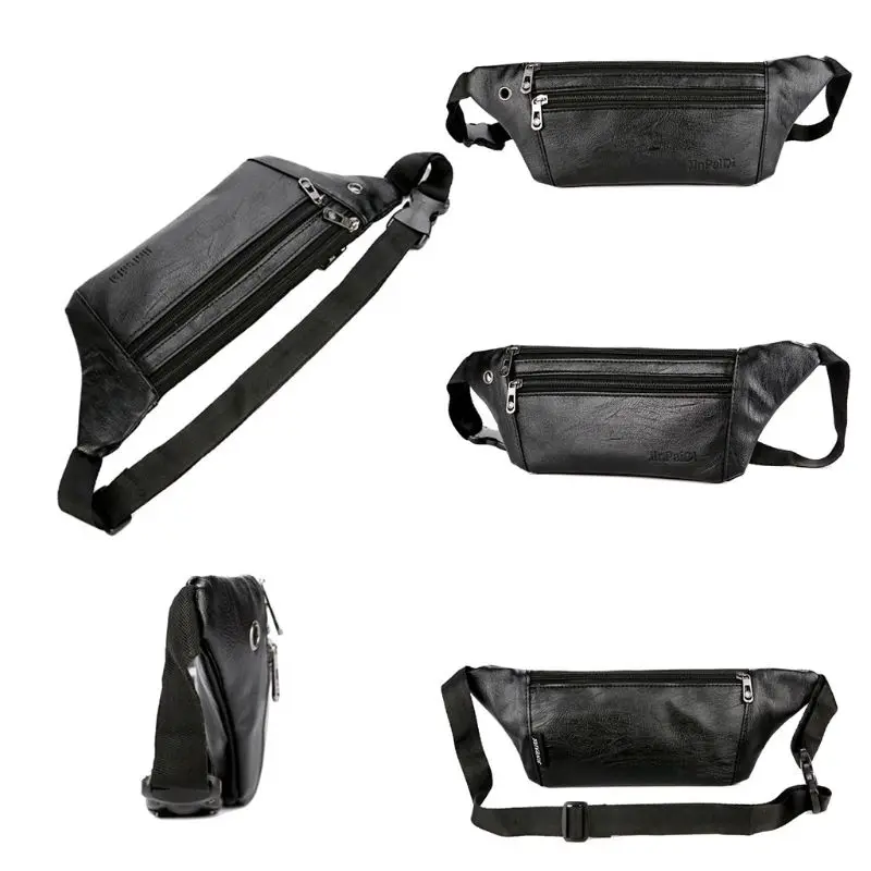 THINKTHENDO الأزياء الرجال الجلود حزمة مراوح حزام بوم الخصر الحقيبة Crossbody الكتف الرياضة البريدي حقيبة الخصر حزم