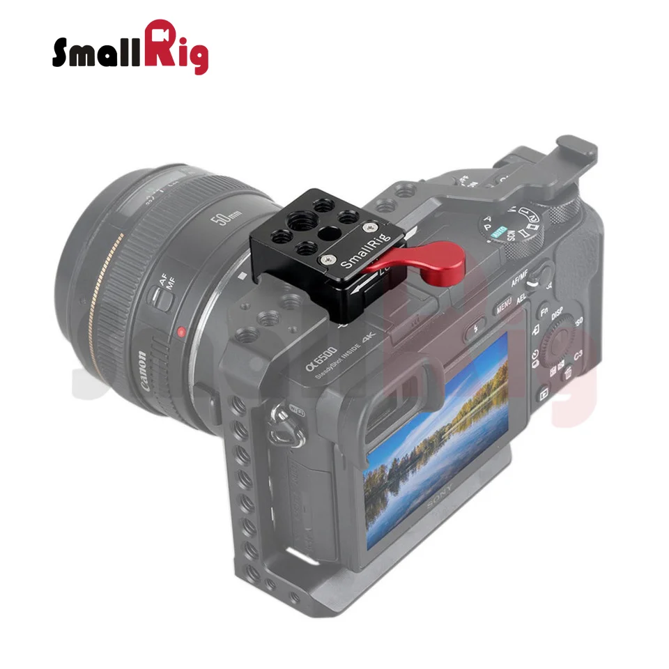 Braçadeira da Nato com Uma Alavanca de Travamento Material de Alumínio da Sapata Fria com 1 Furos da Linha-1885 Smallrig Vermelha Permite Montar - 4 3 8 um - Image 4