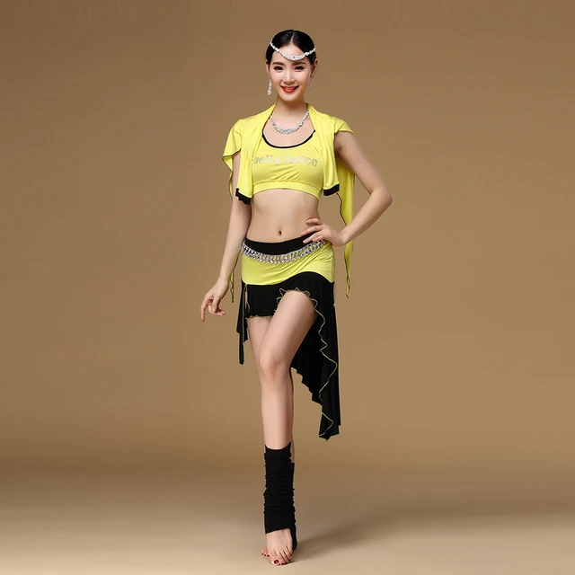 2018 New Women Belly Dance Clothing Professional Plus Size Belly Dance Costume Set Top and Skirt