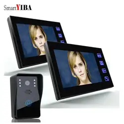 SmartYIBA видео домофона громкой связи ночное видение двери камера колокол цвет Touch мониторы 7 дюймов громче динамик видеодомофон
